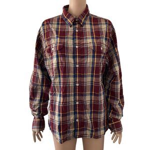 Urban Pipeline Shirt Mens Large Plaid Multi Colored Button Front